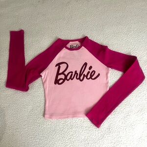 Barbie Fuchsia and Light Pink Long Sleeve Tee